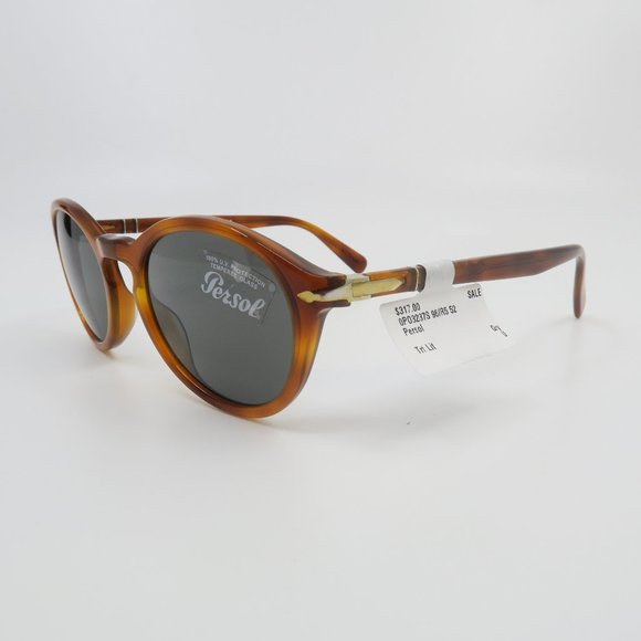Persol PO3237-S 96/R5 52 TERRA DI SIENA Tortoise/Grey Tempered Glass Sunglasses - Picture 3 of 7